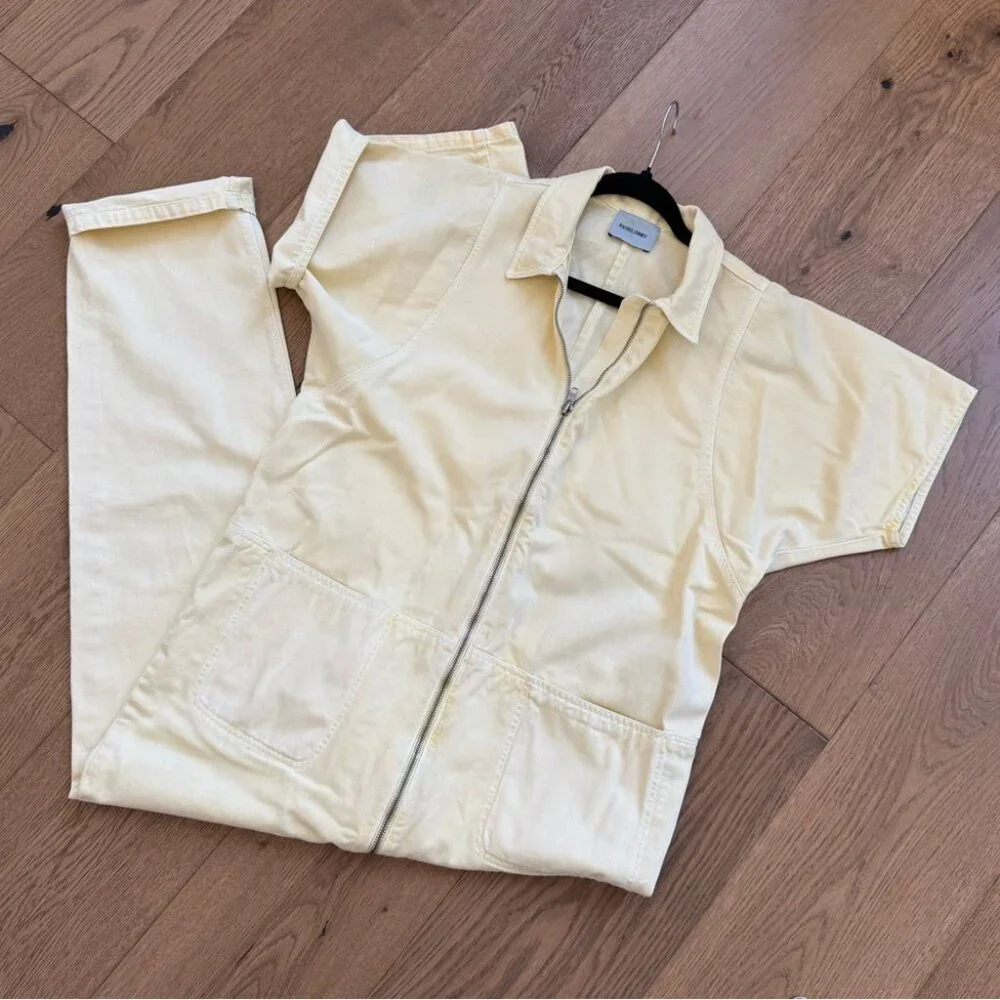 Rachel Comey Barrie Zip-Up Jumpsuit - Size 2 - Butter Yellow - EUC - Picture 1 of 11